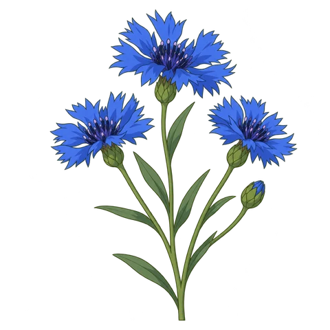 Cornflower illustration