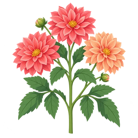 Dahlia illustration