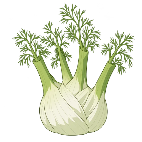 Florence fennel illustration