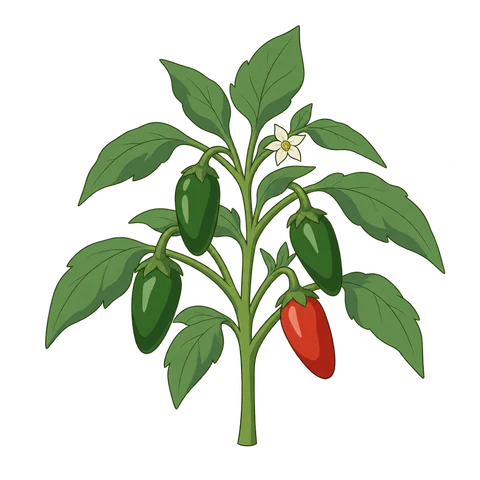 Jalapeño chilli illustration