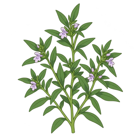 Summer savory illustration
