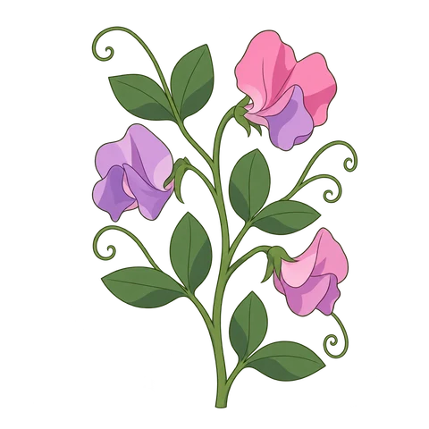 Sweet pea illustration